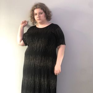 Black & Gold Maxi Dress